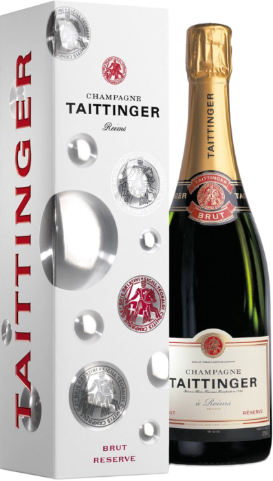 Taittinger Brut Reserva - giftbox | Favorietewijn.nl - voordelige