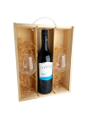 3 Vakskistje Virginie Merlot + 2 glazen